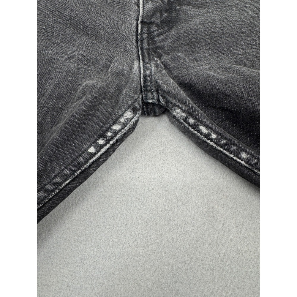 Levis 505 Regular Fit Jeans Mens 36x34 (36x32) Faded Black Straight Leg Denim - Picture 3 of 12
